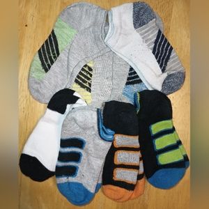 Boys No Show Assorted Socks Like New Some New Size 9- 2 1/2